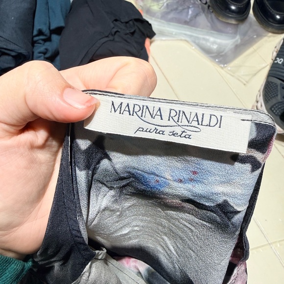 Marina Rinaldi Black and Pink Floral Blouse - Picture 5 of 6